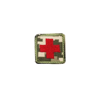 Шеврон на липучці ЗСУ піксель Червоний хрест