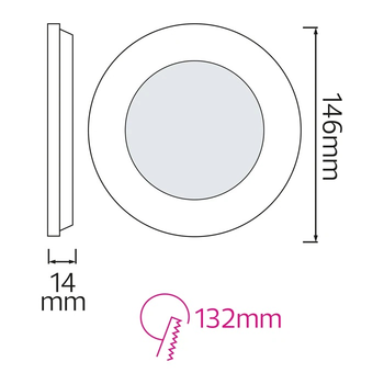 Светодиодный светильник врезной Slim-9 9W 4200К