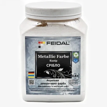 Емаль акрилова Feidal Metallic Effect (срібло) 0,8л