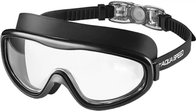 Очки для плавания Aqua Speed Tivano 9244 (235-07) Уни Черные с серым (5908217692443)