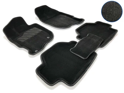 Коврики автомобильные 3D ворс Mitsubishi Pajero Sport 2008-2015 черные 5шт Seintex
