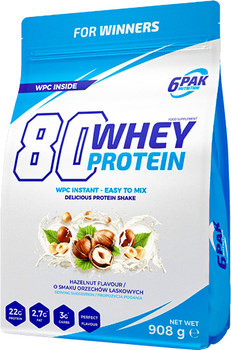Białko 6PAK 80 Whey Protein 908 g Hazelnut (5902811811255)