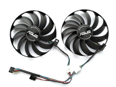 Вентилятор Everflow для видеокарты ASUS RX 5500 XT (оригинал) T129215SU (FDC10U12S9-C PLD10010S12HH) комплект 2 шт (№286.2)