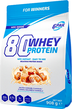 Białko 6PAK 80 Whey Protein 908 g Salted Caramel (5902811811279)