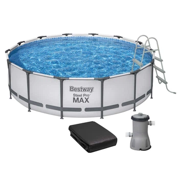 Каркасний&nbsp;басейн&nbsp;Bestway&nbsp;56950&nbsp;(427х107 см) з картриджним фільтром, тентом і драбиною