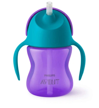Чашка Avent с трубочкой 210 мл. 9+ сиреневый SCF796/02 (SCF796/02)