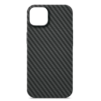 Карбоновий чохол для Apple iPhone 15 Plus, LikeCarbon MagCase, Чорний, тонкий захисний чохол-панель з магнітом MagSafe, протиударний, ультратонкий, сумісний з магнітними тримачами і бездротовою зарядкою, ArmorStandart (ARM69292)