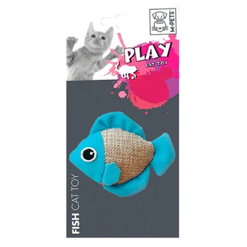 Іграшка Рибка з флуоресцентної тканини для котів M-Pets Cat Toy Fish 8х7х4 см (6953182710912)