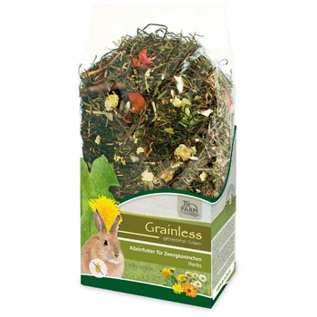 Беззерновий корм з лугових трав та овочів для кроликів JR Farm Herbs Dwarf Rabbit 400 г (4024344101137)