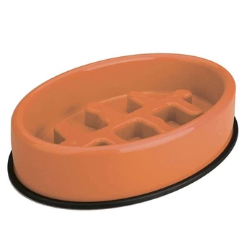 Миска Фишбон для медленного кормления собак M-Pets Fishbone Slow Feed Bowl 27,5х19,7х6 см (6953182710523)