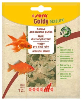 Корм для золотых рыбок Sera Goldy Nature хлопья 12 г (4001942008327)