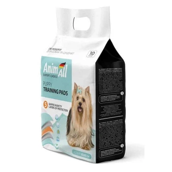 Пелюшки тренувальні для цуценят і собак AnimAll Puppy Training Pads 60х60 см / 10 шт. (4820224500225)