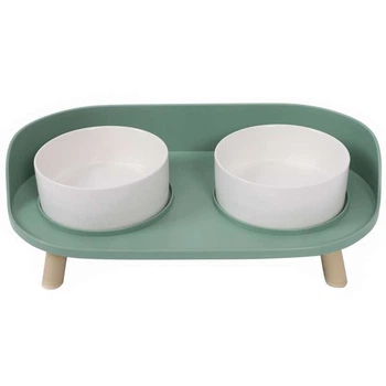 Миска двойная на подставке для котов и собак M-Pets Altitude Double Raised Pet Bowl 2х450 мл (6953182738589)