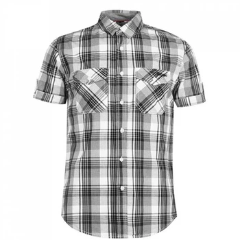 Рубашка Lee Cooper SS Check White/Black, S (44) (10457591)