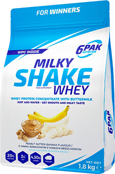 6PAK Milky Shake Whey 1800 g Peanut Butter-Banana (5902811802161)