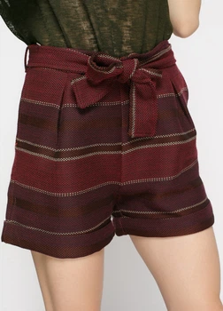 Шорты Mango 40 Бордовый 53087644_пол.беж_14