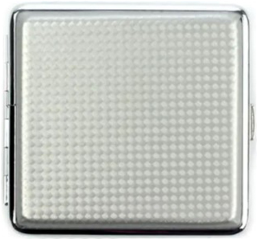 Портсигар на 20 шт CHAMP DIAMOND резинка кожа Серебрянный (40590379GR)