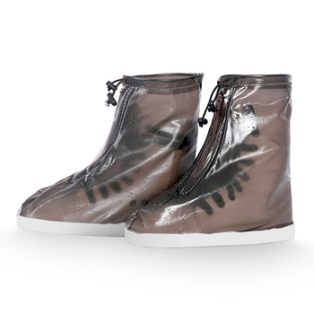 Резиновые бахилы Lesko SB-101 Коричневый 26 см на обувь от дождя грязи