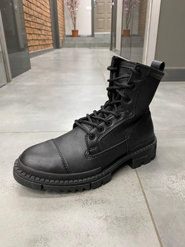 Берці чорні 40 р армійські літні тактичні, військові черевики чорні літні