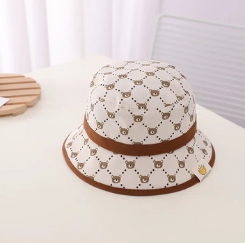 Дитяча панама з медведиками Honey Fashion Accessories 54 см Молочна