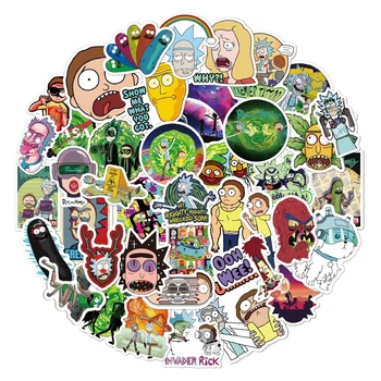 Набор стикеров Classic Rick and Morty Рик и Морти 50 шт