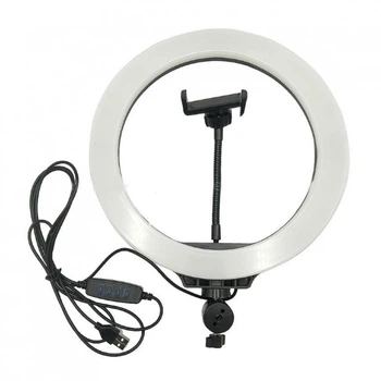 Кольцевой свет Selfie Ring Light лампа светодиодная с гибким держателем для телефона 26см Бело-черный (217295647TO)