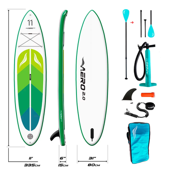 Надувна SUP дошка AERO Board 2.0 (335х15х80см) 11' Green Leaf