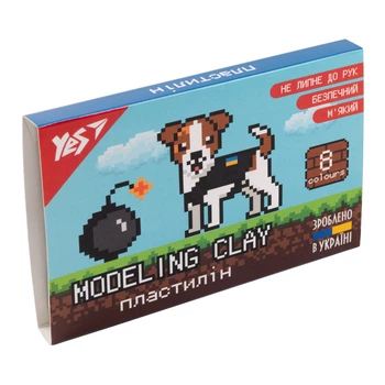 Пластилин YES 8Bit UA 8 цветов 160 г 540644