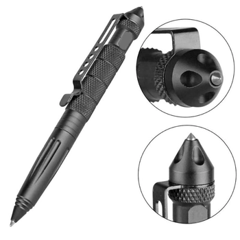 Тактическая ручка-стеклобой Tactical Pen + 5 сменных стержней
