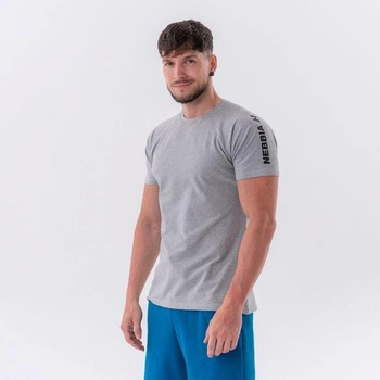 Men‘s T-shirt Sporty Fit Essentials Light Grey - NEBBIA XXL (8583130006378)