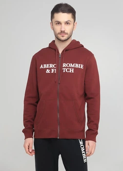 Толстовка мужская - толстовка Abercrombie & Fitch AF8984M M Бордовый