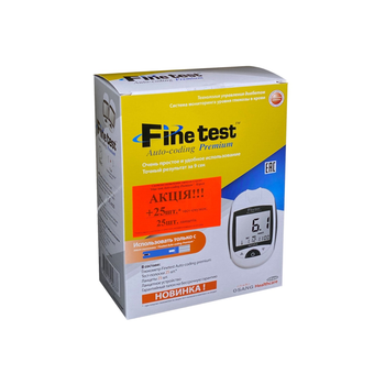 Глюкометр Файнтест Finetest Auto-coding Premium Infopia +25 тест-полосок