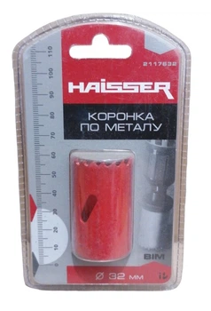Коронка биметаллическая по металлу 32ммх50мм, BI-metal Haisser 57811