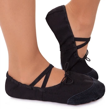 Балетки для танцев FitEnergy 40 р 24 см Черные (40-24-black)