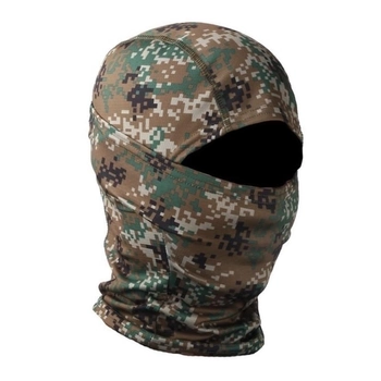 Балаклава маска тактическая легкая Digital Forest пиксель
