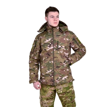Тактична куртка SOFT SHELL мультикам водонепроникна XL