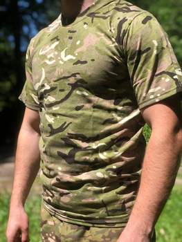 Тактична футболка мультикам ЗСУ бавовна 52 (XL)