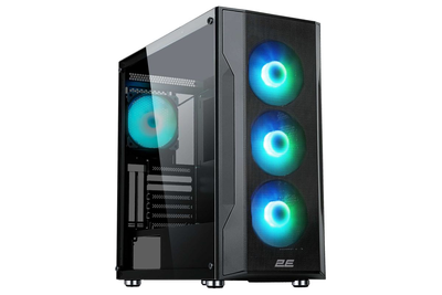 Корпус 2E GAMING SPLENDOR G4301, без БР, 2xUSB 3.0, 1xUSB Type-C, 4x120mm ARGB fans, controller with remote, TG Side Panel, EATX, Black