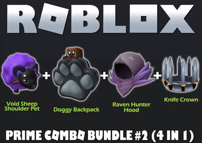 Roblox: Prime Combo Bundle #2 (Crown, Doggy, Sheep, Hunter)