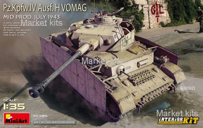 Немецкий танк Pz.Kpfw.IV Ausf. H Vomag. середины серийного производства Июль 1943 г. с интерьером 1:35 MINIART (MA35305)