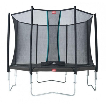 Батут BERG Favorit Grey 380 + защитная сетка Safety Net Comfort (35.12.13.00+35.74.12.03)