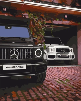 Картина по номерам Гелендвагены AMG Mercedes-Benz 40х50 см Оригами (LW32060)