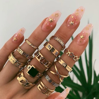 Набор колец из нержавеющей стали Bohemian Vintage 34 192