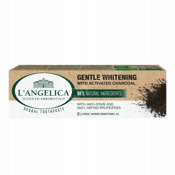 Зубная паста с активированным углем L'ANGELICA GENTLE WHITENING WITH ACTIVATED CHARCOAL 75 мл