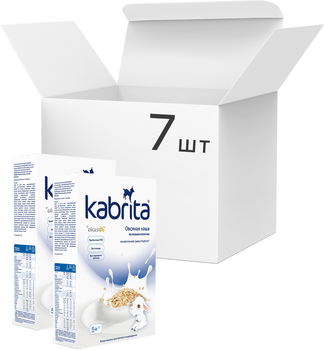 Упаковка вівсяної каші на основі козячого молока Kabrita для дітей від 5 місяців 180 г х 7 шт. (8716677008004)