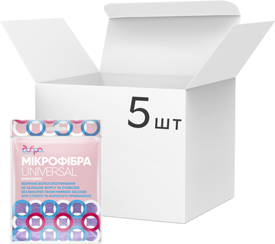 Упаковка серветок Добра Господарочка з мікрофібри універсальні Embossing 5 шт. (4820086522045)
