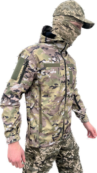 Куртка тактическая мультикам летняя softshell, Куртка multicam водонепроницаемая , Ветровка мультикам 50р.