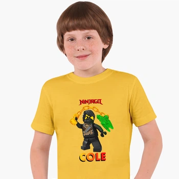 Детская футболка Лего Ниндзяго Коул (LEGO Ninjago Masters of Spinjitzu Cole) (25186-2640) 146-152 см Хлопок Желтый
