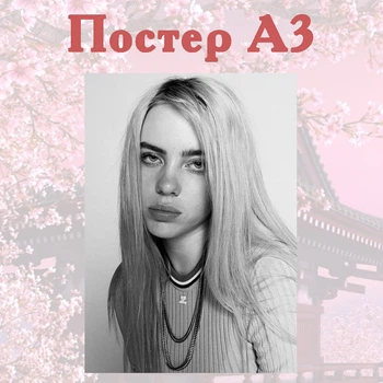 Постер плакат Билли Айлиш Billie Eilish 42х29 см А3 (poster_0065)