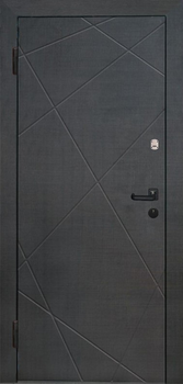 Вхідні двері LUCKY DOORS МДФ/МДФ на трубі 2050х860 ліві Сірий (1-5577)